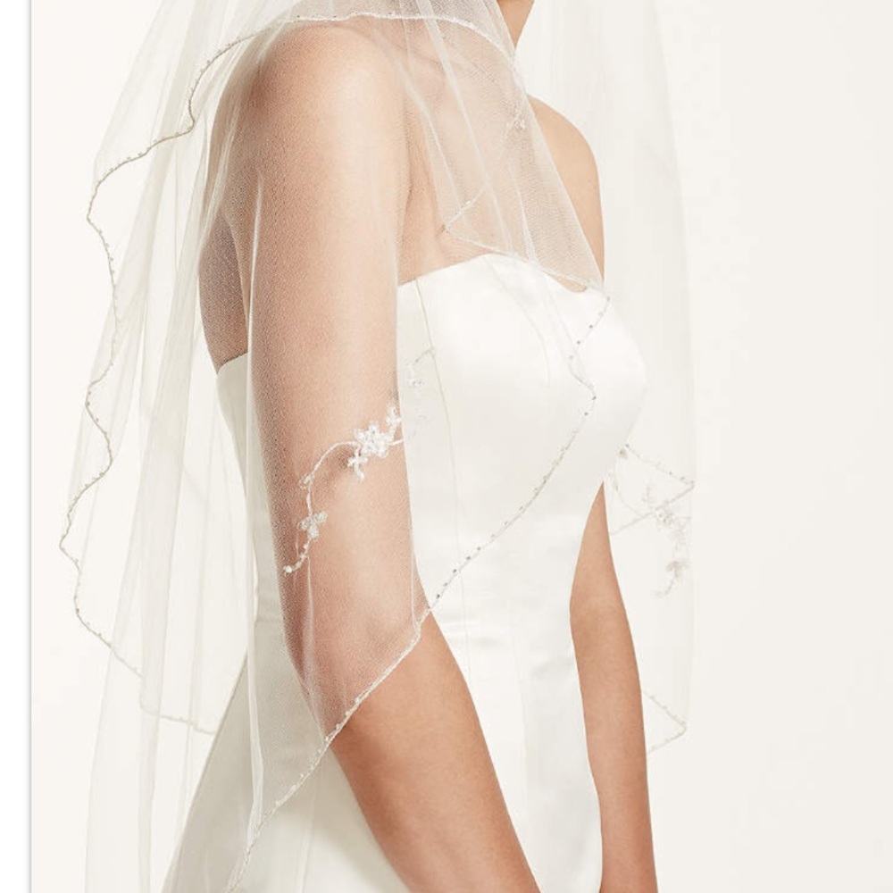 COPY - Crystal Embroidered Wedding Veil